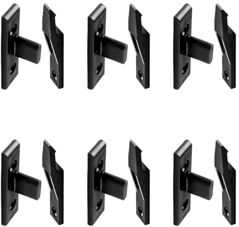 Lotsdonxia 6 Pairs of Bathroom and Kitchen Panel Clips - Plastic Concealed Fixings, Recessed Fasteners with Secure Snap Design Suitable for Use on Bases, Skirting Boards and Drawers (Black)