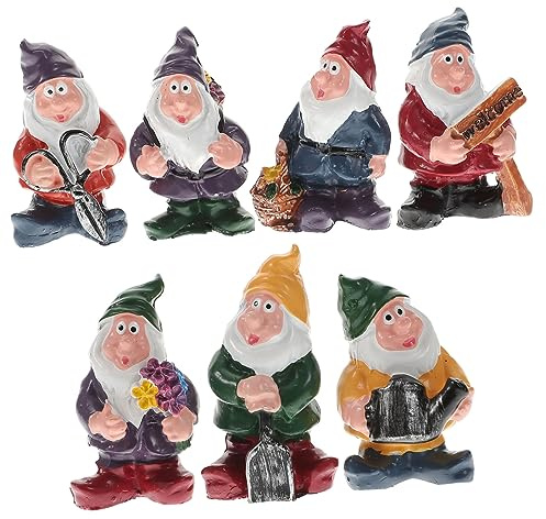 UKCOCO Figuras Resina Miniaturas GNOME para Decoración Exterior De Jardín Patio y Parque Adornos Detallados para Paisajismo y Espacios Al Aire