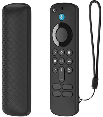 FTRONGRT Hülle Kompatibel mit 2025 Amazon Fire TV Stick 4K / Amazon Fire TV Stick HD (Neuestes Modell), Flexibles Silikon, Anti-Drop und Anti-Kollision, Fernbedienung Schutzhülle.Schwarz