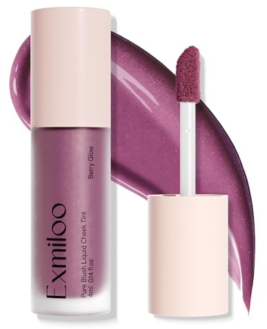 Exmiloo Liquid Blush, Berry Glow Schimmer Rouge für Wangen