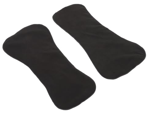 Alèse Réutilisable Adulte D’os 2 Pièces Charbon Noir | 4 Couches Lavables, pour Couches Adultes et Slips D’incontinence, Usage Maison et Nuit