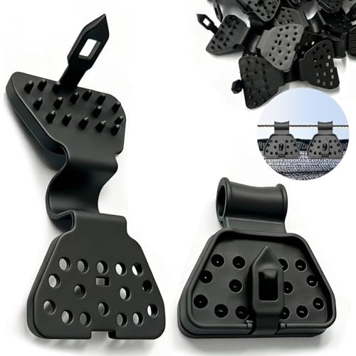 Lot de 60 clips pour tissu d'ombrage, épais et résistants, réutilisables pour filet de jardin, auvents de terrasse et serre de légumes