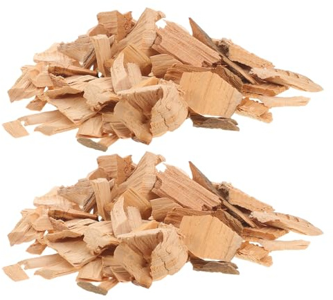 Sewroro Trucioli di Legno per Affumicare Cipresso 400g, Pezzi di Legno per Barbecue, Sacchetti per Grigliate all’Aperto e Aromatizzare Carne, Kit Essenziale per Barbecue e Cocktail,