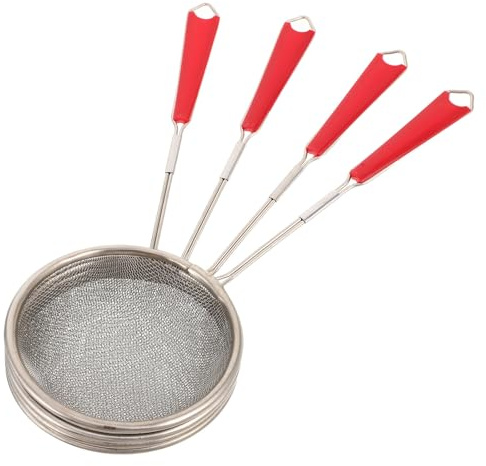 HINTRMENT Set 4 Pezzi Cucchiaio per Schiuma Birra in Acciaio Inossidabile e Plastica Argento, Facile da Usare, Non Graffia Bicchieri, per Servizio Birra e Bancarelle Notturne