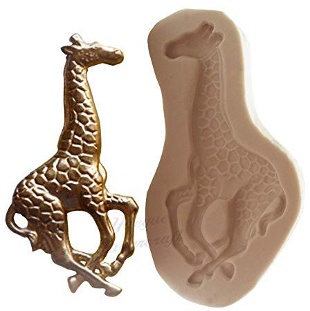 Molde de silicona 3D con diseño de jirafa de ciervo para hacer bloques de hielo, caramelos, fondant, chocolates, jabones, pasteles, mousse, gelatina, velas, herramienta de decoración para hornear