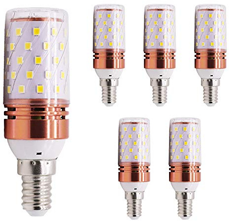 Mengjay® 5 Stück LED Mais Glühbirne E14 12W 100W Entspricht Glühbirnen Nicht dimmbar 2700-3000K Warmweiß 800lm Kleine Edison-Schraube Kerze Leuchtmittel
