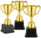 Blue Panda Siegerpokal (Set, 3 Stück) – Ideal als Preis für Wettkämpfe, Turniere, Sportveranstaltungen und mehr - Kunststoff – Goldfarben, 10,8 x 7,4 x 17,7 cm - Ausverkauf