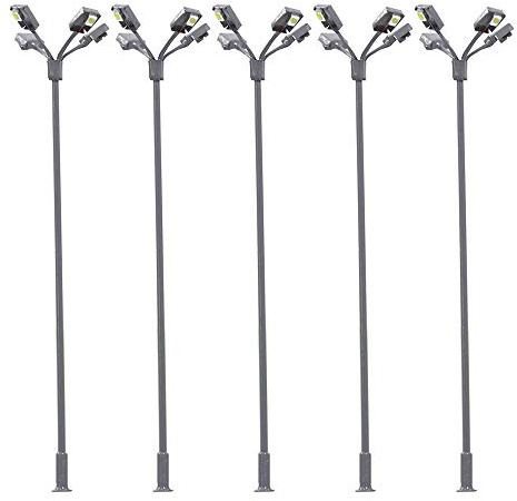 5 Stk. Strassenlampen Gartenlampen Leuchte Lampen 00 / H0 LSL04-5-EU