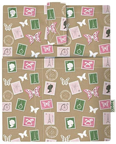 Buchhülle – Hardcover für Bücher – waschbar, wasserdicht, gepolstert, Schutzhülle für Tablet für Erwachsene (Stamp)