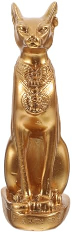 TOPBATHY Ägyptische Katze Gott Ornament Harz Skulptur Tischdeko Für Haushalt Wohnzimmer Feng Shui Dekoration Geschenkidee 4.17X2.17X1.30In