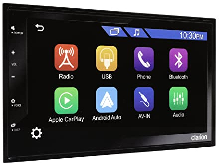 Clarion FX450 Stereo Touch Screen Radio - 2 DIN, Apple Car Play, Android Auto, Bluetooth, 50 WTS x 4, AM-FM, Rear View Camera Input for Car, Truck, SUV
