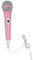 Faderr Microfono kara-oke con cavo jack da 3,5 mm, giocattolo dinamico per bambini, regalo di compleanno (rosa)