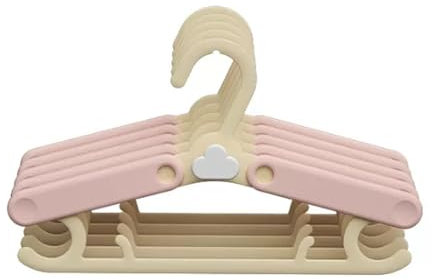 SAFWEL 5 Stück Kinder-Kleiderbügel, verstellbare multifunktionale Kleiderbügel, langlebige Kunststoff-Kleiderbügel, dünne, kompakte Kleiderbügel for Schrank, Garderobe (Color : Pink)