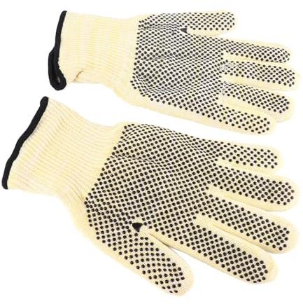 Hitzebeständige Grillhandschuhe, Isolierend, Offen, Feuerfest, Ofenhandschuhe für Kamin, Grill, 28 cm, Aramid
