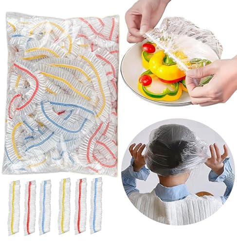 100pcs Elastische Abdeckungen, Elastische Frischhaltebeutel, Frischhaltefolie mit Gummizug Abdeckhauben, Versiegelungsbeutel, Einweg Frischhaltebeutel Für Die Aufbewahrung Von Lebensmitteln