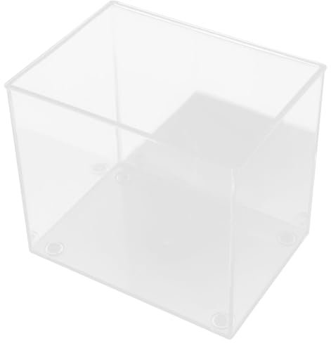 ORFOFE Fischbowl Kunststoff Transparentes Desktop Aquarium Für Betta-Fische Offenes Design Dekorativer Wasserpflanzenbehälter Für Zuhause Und Büro