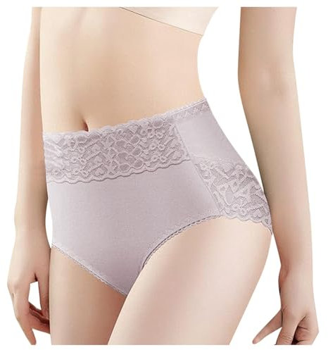 SRZYMJ Unterhosen Damen Bauchweg Weiß Hohe Taille Panties Unterwäsche Unterwäsche Set Hohe Taille Baumwolle Taillenslip Kochwäsche Tangas Hautfarben Slip Sexy Panty Mit Öffnung Im Schritt Strings Lila