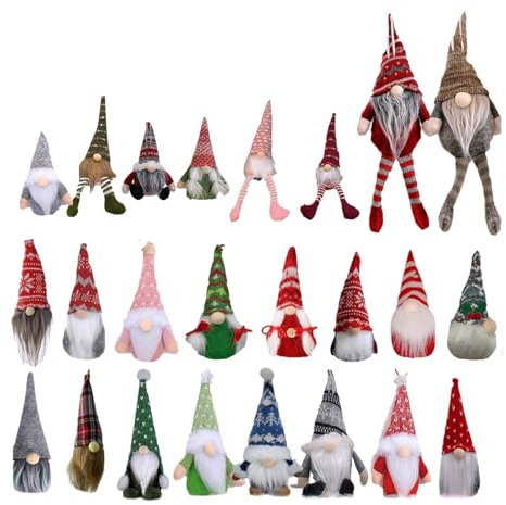 Weihnachtswichtel Adventskalender, Halloween Wichtel Adventskalender, 2024 Wichtel Adventskalender, entzückender Adventskalender mit 24 Plüsch-Wichtelpuppen für Erwachsene - Festlicher