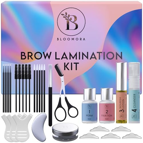 Brow Lift Kit Sourcil, Brow Lamination Kit Durée de 6-8 semaines, 15 Applications, DIY Sourcils, avec Instructions, Sûr et Efficace