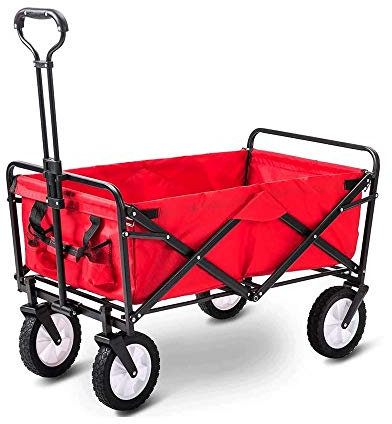 Robuster faltbarer Wagen mit Rädern für Garten, Strand und Festivals