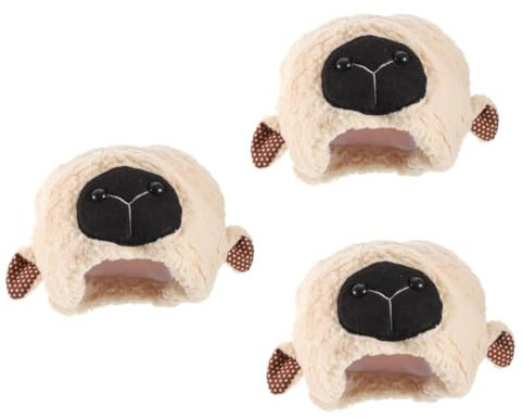 HONMEET 3stücke Plüsch Schaf Ohr Hut Lustiges Und Gemütliches Cosplay Accessoire Für Partys Halloween Und Winterfestivals Für Erwachsene Und Hält Kopf Und Ohren Warm