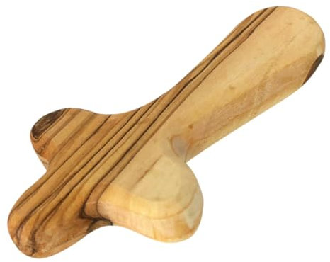 DECHOUS Haltekreuz Minikreuz Kruzifix Kleine Holzkreuze Holzkreuze Zum Basteln Holzkreuz Taschenkreuz Hellbraun Olivenholz