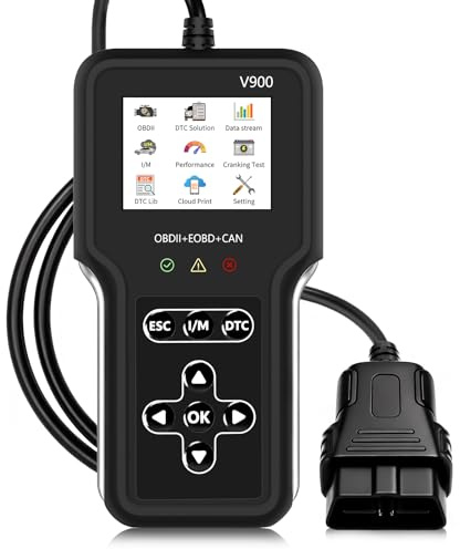 Obd2 Diagnosegerät für Alle Fahrzeuge,KLYNGTSK Diagnosegerät Auto 2.8 Inch Colour Screen for Cars from 1996,Unterstützt Hilfe bei der Fehlersuche,Batteriestarttest, Getriebemoduldiagnose(11 Languages)