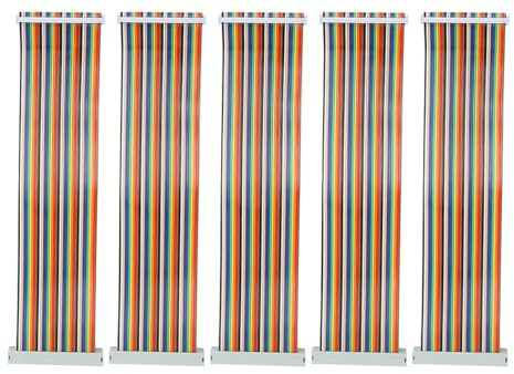 DOUQIFEI 5 GPIO Cables, 20cm Male to Female 40 Pin Flat Ribbon Cable, Suitable for Computer Accessories, Raspberrys Pi