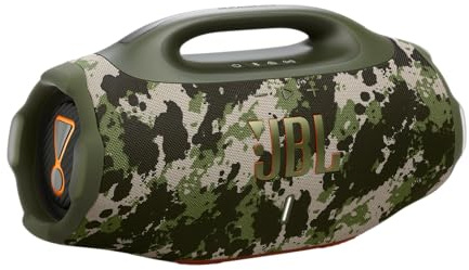 JBL Boombox 4, Enceinte Bluetooth Portable, Son JBL Pro, AI Sound Boost, étanchéité et résistance à la poussière IP68, jusqu'à 34 h d’autonomie, Connexion Multi-Enceintes Auracast, Camouflage