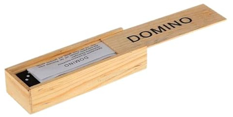 Dominospel - 5,71 tums block | trämaterial - 28 stycken numrerade dominoset för vuxna hand-ögonkoordination matematik inlärning pedagogisk leksak
