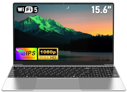 NAIKLULU 15.6 Pollici PC Portatile M3 6Y30 Processore, 16GB RAM 256GB SSD 2026 Laptop Computer Portatile Notebook, Tastierino Numerico/Carta TF/5000Mah/38.5Wh
