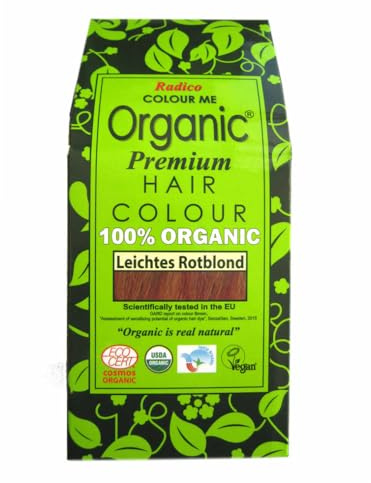 Radico Colour Me - Tinte vegetal orgánico para el pelo, 100% vegetal, vegano, sin amoniaco ni peróxido, Ecocert & USDA orgánico, hierbas naturales (rubio claro)
