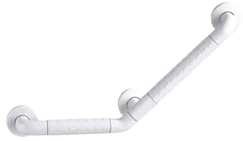 TenNuoDa 135 Degree Angled Shower Grab Bar,Stainless Steel Toilet Safety Grab Bar, Support Bathroom Safety handrail for Elderly Handicap and Pregnant(Size:19.7 in*27.6 in,Color:White)
