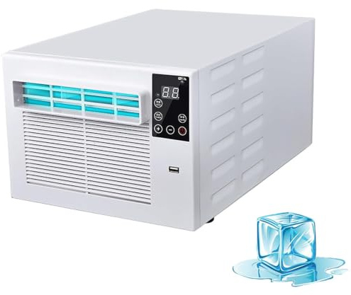 4800 BTU Portable Air Conditioner 4-in-1 Compact AC Unit and Dehumidifier, Low Noise, Easy Installation, Energy Class A, for Caravan, Camping, Motorhome, Tent, RV and Camper