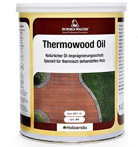 Borma Wachs 1 Liter Thermowood Natur Thermoholz Öl Holzöl (Dunkel - 63)