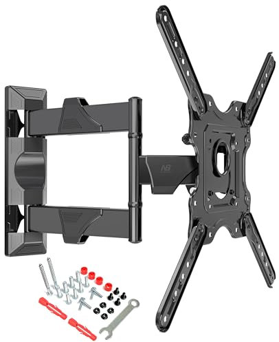 Supporto TV da Parete Girevole, di alta Qualità per TV LCD e LED 32-55 pollici, Supporto Ultra Resistente, Braccio Girevole ed Estendibile