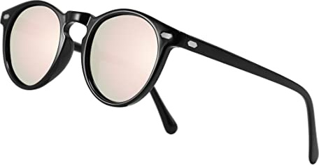 NAKED Optics Runde Sonnenbrille für Herren & Damen – Polarisierte Retro Sonnenbrille für Damen & Herren mit UV 400 Schutz – Stylische Unisex Sonnenbrille in Rund für Alltag & Freizeit