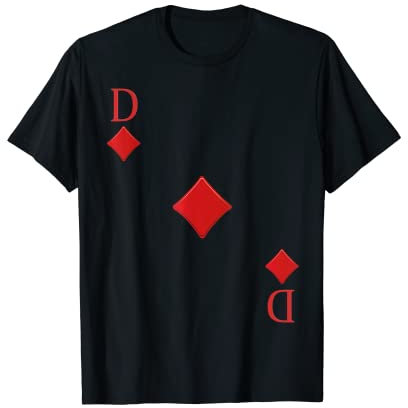 Spielkarte Karo Dame Poker Karten Fasching Karneval Kostüm T-Shirt
