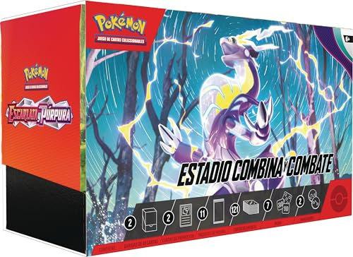 Pokémon: Estadio Combina y Combate de Escarlata y Púrpura (2 Barajas, 11 Paquetes de Mejora y más)