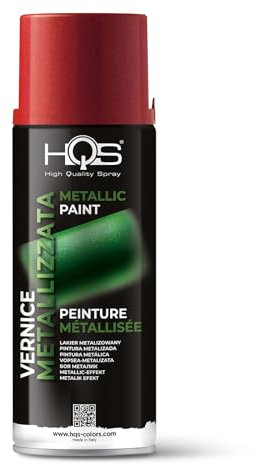 HQS Bomboletta di Vernice Spray 400ml Metallizzato (Rosso)