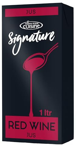 Essential Cuisine Signature Red Wine Jus - Rich and Velvety Red Wine Gravy, Perfect for Gourmet Dishes - Gluten-Free - 1 Litre