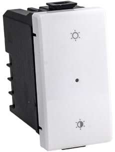 Pulsante Dimmer Connesso Smart WiFi, Compatibile con Bticino Matix, Colore Bianco, App Tuya, 220V Max 150W, Con Funzione Deviatore Invertitore