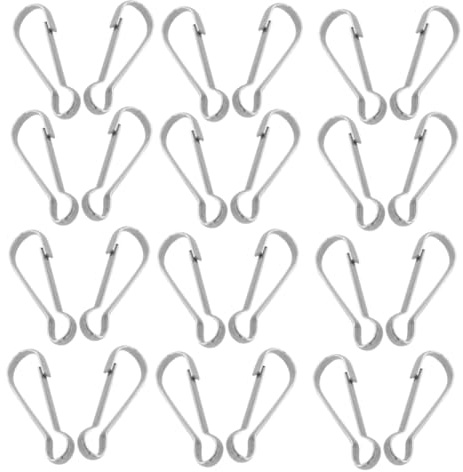 Parliky 30PCS Stainless Steel Lanyard Snap Hooks Spring Clip for Flagpole Accessories Keychain DIY Craft Material Hanging Clips