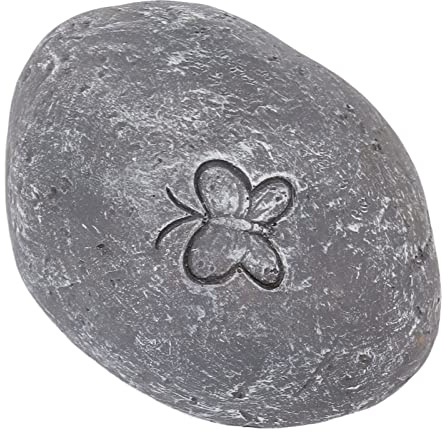 EIMSOAH Pietra Commemorativa per Animali Domestici con Stampa a Farfalla, Pietra Regalo per Animali Domestici, Gatti, Cani, Resina Fai-da-Te, per Esterni, Cortile, Prato (Grigio)