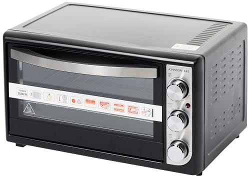Johnson Horno Eléctrico x 45 estático Ventilado Potencia 2000 W Capacitã 45 litros color negro/blanco