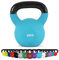 Kettlebell Neopren 2 – 30 kg inkl. Übungsposter Kugelhantel (22 kg - Türkis)