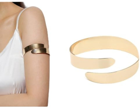 HOMEYU® Glossy Swirl Schlange Double Snake Oberarm Manschette Armlet Armband Armreif (leicht einstellbar)
