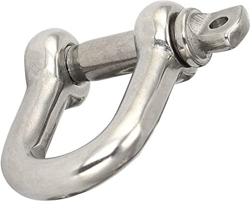 OPIOL QUALITY® Schäkel Kurz Form Ø 10mm aus Edelstahl A4 V4A (10 Stück) Rundschäkel Verbinder Drehschäkel D-Schäkel Augenbolzen Drahtseil Seil Boot Säurebeständig