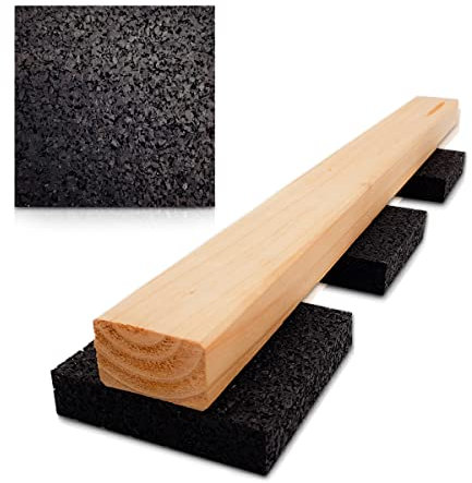 My Plast 100 alfombrillas de goma resistentes al agua para terrazas, 90 x 90 x 6 mm