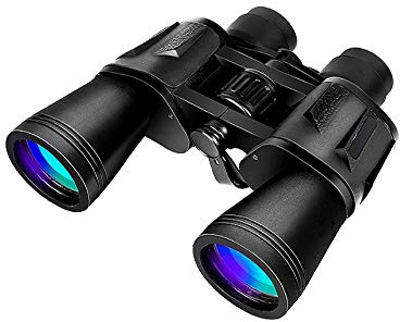 Professionell kikare 20 x 50 med 26 mm ögondiameter – UV-skyddad, Porro BAK-4HD-prism, FMC-linsbeläggning, vattentät och dimsäker, högdriven för jakt, stjärnskådning och utomhusbruk